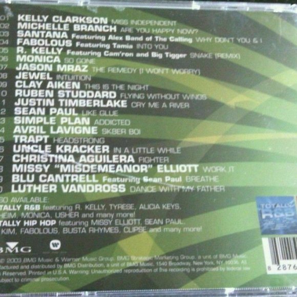 Totally Hits Cd 2003 Various Music Artists Compilation Import BMG Records Dance - Picture 2 of 16